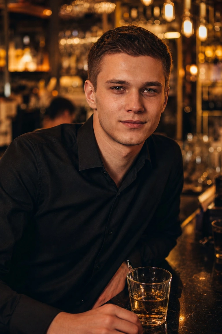 Вечерний бар: харизматичный кадр