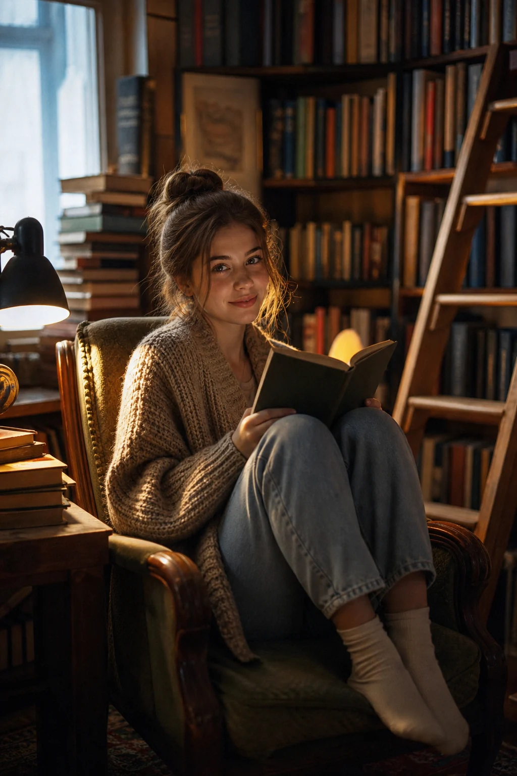 В уголке книжного магазина