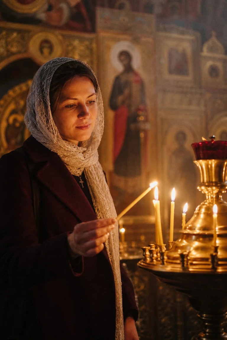 Свеча в храме памяти