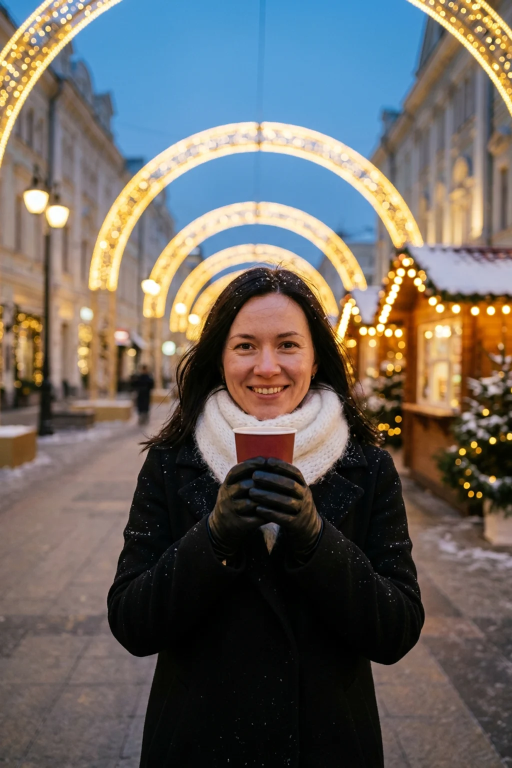 Новогодняя Москва в огнях — пример фото по шаблону