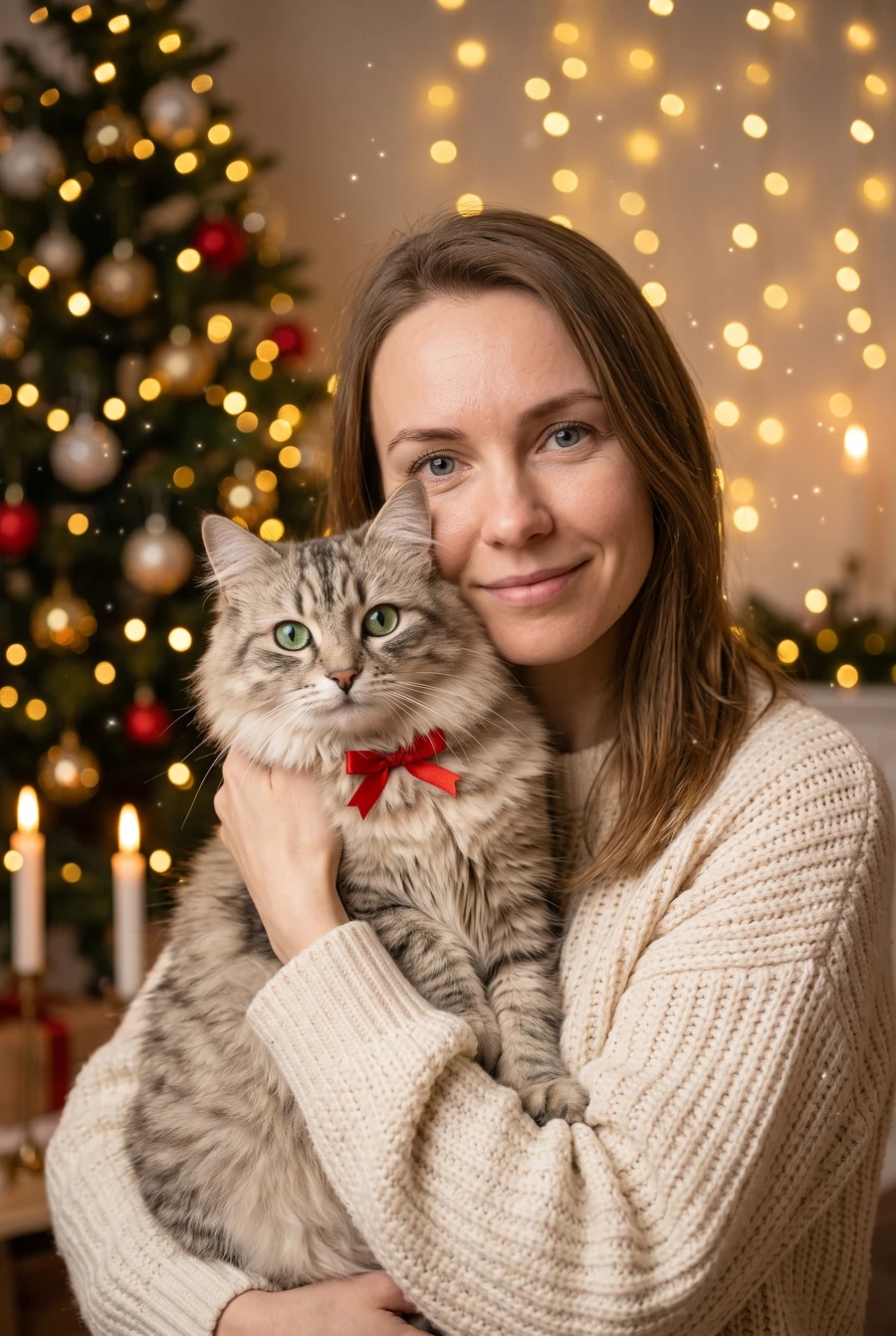 Новогоднее чудо с питомцем
